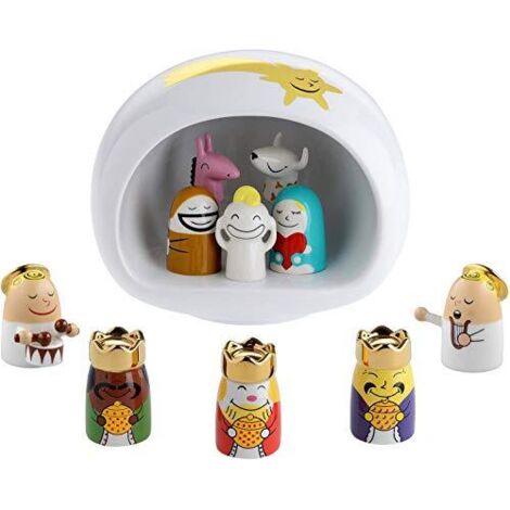 PRESEPE, Presepe con Angeli e Re Magi, Alessi