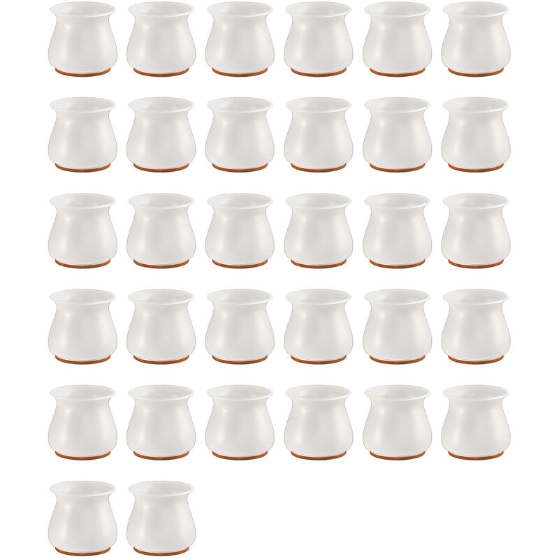 

Presidente 32pcs Cubrepiernas cubierta de silicona con el amortiguador fieltro Muebles de proteccion de suelos, 32pcs