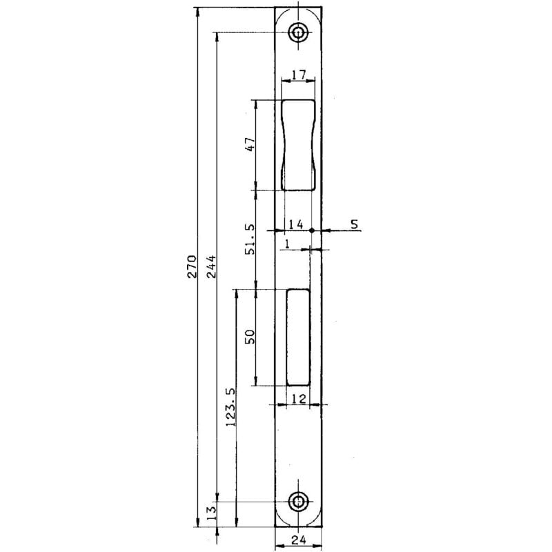 

Presilla para cerradura B 9000DL-R 24x270ktgEdelUnit.mata