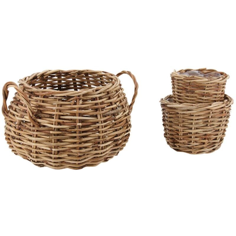 Presine in rattan (set di 3)