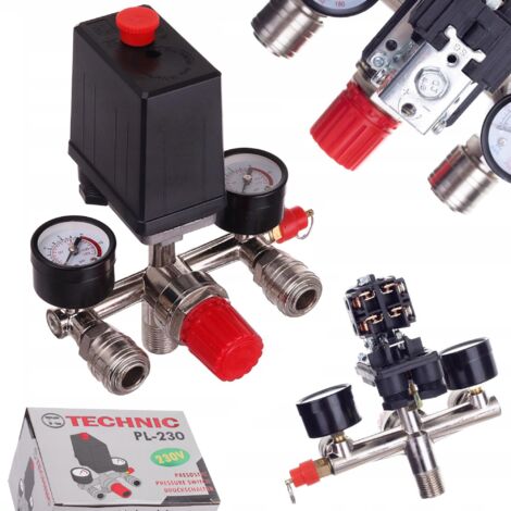 PRESOESTE para compresor de 230 V, con manómetro reductor