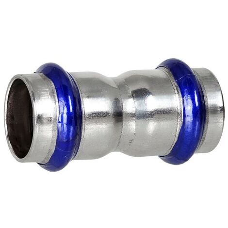 Press-Muffe - 18 mm - für Edelstahlrohre - DVGW-zertifiziert - für V-Kontur