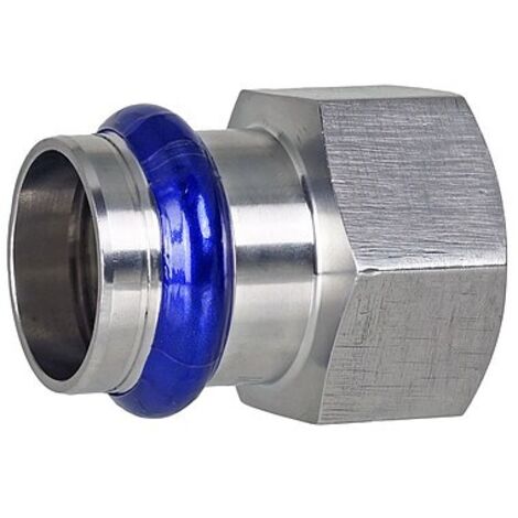 Press-Übergang 22 mm - 1 Zoll IG - für Edelstahlrohre - DVGW-zertifiziert - für V-Kontur