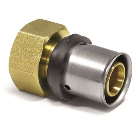 Press-Verschraubung mit Überwurfmutter 1'' IG - flachdichtend - für Alu-Verbundrohr 32 x 3,0 mm