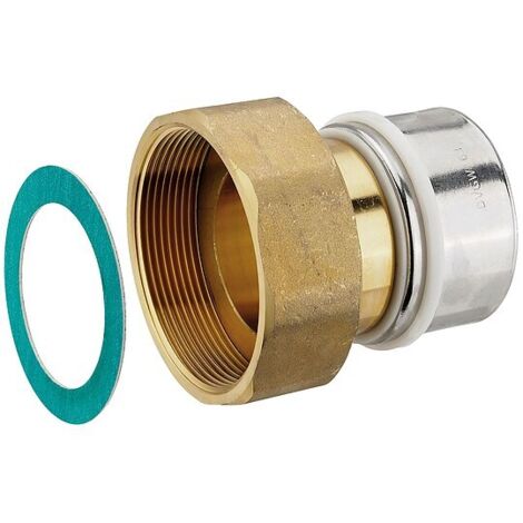 Press-Verschraubung mit Überwurfmutter 2 1/2'' IG - flachdichtend - für Alu-Verbundrohr 63 x 4,5 mm