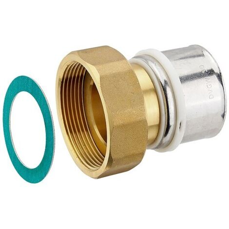 Press-Verschraubung mit Überwurfmutter 2'' IG - flachdichtend - für Alu-Verbundrohr 50 x 4,0 mm