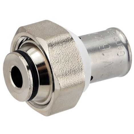 Press-Verschraubung vernickelt mit Überwurfmutter 3/4'' IG - mit Eurokonus - für Alu-Verbundrohr 16 x 2,0 mm