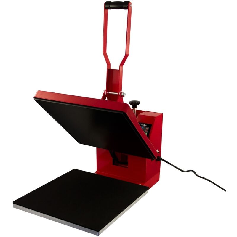 Image of Pressa a Caldo 38cm x 38cm PixMax per Sublimazione su Magliette - Rosso