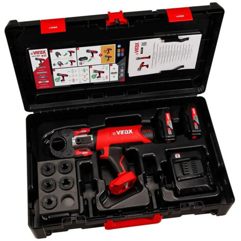 Pressa a crimpare elettromeccanica VIPER M2X + inserti V12-14-16-18-22 - VIRAX - 253562