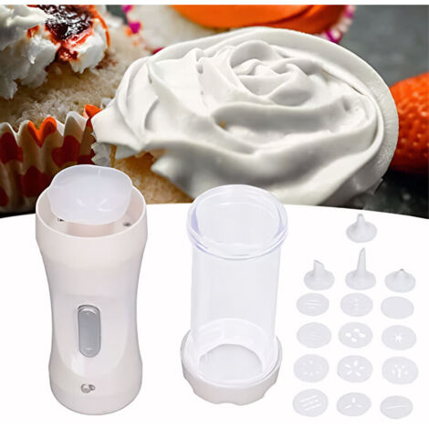 Pressa elettrica per biscotti, kit fai da te per fare biscotti con 12 dischi per biscotti e 4 beccucci per glassa, kit per decorare con pressa elettrica per biscotti, macchina per biscotti smontabile,