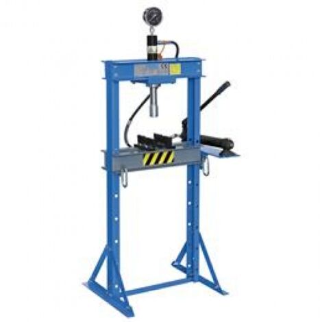 Pressa manuale idraulica 12t con pistone mobile Fervi p001/12