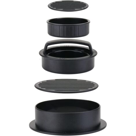 Pressa per hamburger 3 in 1 con 200 fogli di carta antiaderente, pressa per hamburger, kit per stampi per hamburger, pressa per hamburger/barbecue/polpette