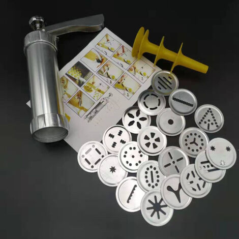 Presse à biscuits, presse à pâtisserie avec 20 accessoires et 4 sprays