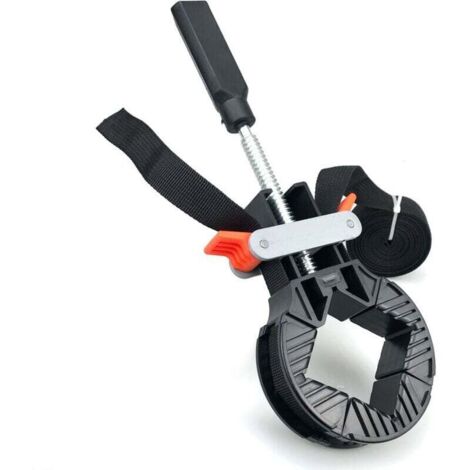 Presse à Cadre 4 Coins, 4m de Cadre Réglable,Angle de sangle multifonctionnel,Outils de menuiserie pour tiroirs à cadres photo （Noir）
