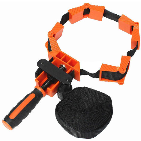 Presse à Cadre, Sangle de Serrage Cadre Multifonctionnel Réglable Bande de Serrage d’angles Formes en Nylon avec 4M Sangle Outil d’encadrement pour Cadre Photo Bois——Adélala