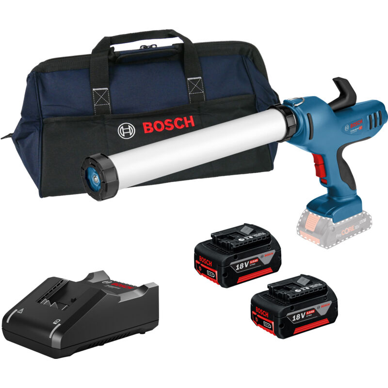 Bosch - Presse à cartouches sans fil gcg 18V-600 / 2x batterie 5,0 Ah + chargeur en poche