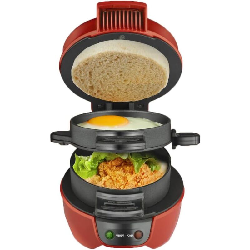 Presse à Hamburger Hamburger Patty Maker Antiadhésif Multifonction Hamburger Omelette Steak Petit Déjeuner Sandwich Machine Prise