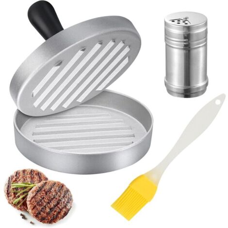 Presse à Hamburger Multifonctionnelle en Acier Inoxydable – Moule à Steaks Hachés Lavable au Lave-vaisselle, Pratique et Réglable