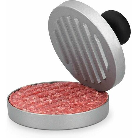 Presse à Hamburger - Presse à Steak Haché 12cm - Appareil à Burger pour Cuisine Viande Hachée - Fond Amovible - Grill Barbecue Poêle