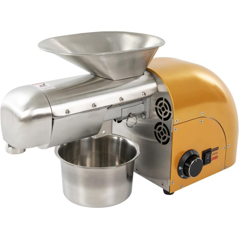 Presse à huile 1800W, concasseur électrique, machine d'extraction d'huile, presse à froid pour noix et arachides, 50-300℃