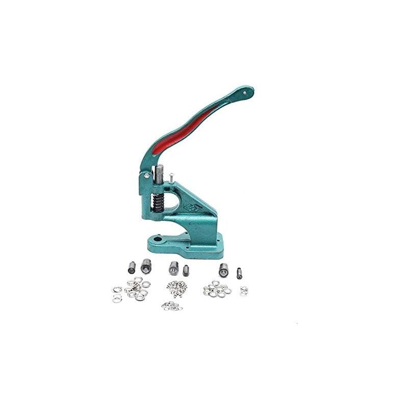 Bluedeer - Presse à Œillets, Kit d'Outils de Poinçonnage Manuel Machine à Œillets Robuste, avec 3 Matrices (6 mm/10 mm/12 mm) et 1500 œillets