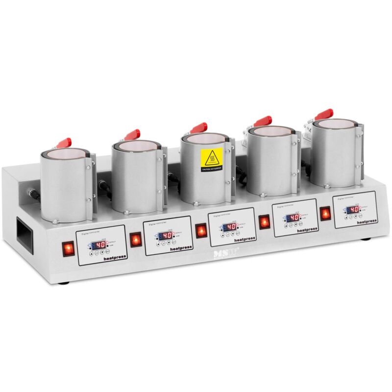 MSW - Presse à mug x5 jusqu'à 250 °c avec affichage led et minuterie - Presse à chaud