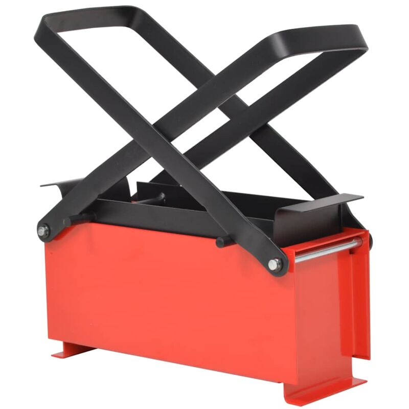Compattatore Di Carta In Acciaio 34x14x14 Cm Nero E Rosso - Vidaxl