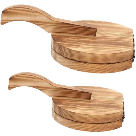 Presse à pâte en bois pour raviolis, rouleau à pâte manuel de 12 cm