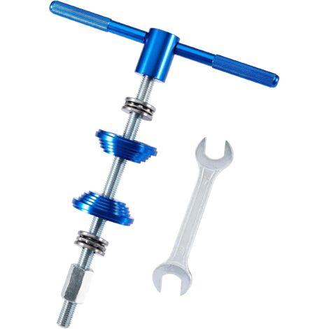 Presse a Roulement Velo, Outil Pressfit pour Roulements BB de Vélo, Kit Presse à Roulement de Cyclisme, Outils de Réparation pour VTT avec Clé à Fourche 17 19