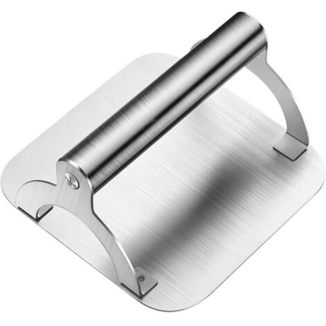 Presse À Viande en Acier Inoxydable Hamburger Smasher Spatule pour Hamburger Bacon Press Poignée en Bois Robuste Burger Smash[L1403]
