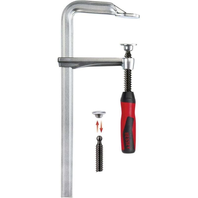 Presse à vis tout acier GZ-2K 120/60 Bessey GZ12-2K Envergure max.:120 mm Mesures d'empattement:60 mm