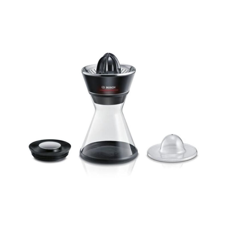 Bosch - Presse Agrume Electrique Presse-agrumes MCP72GPB VitaStyle Citro - Noir / inox brossé - 40 w - led - récipient verre 1 l - cône universel