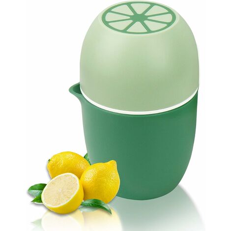 presse agrume manuel avec un design unique en forme de citron deux modes d'utilisation pour différents fruits (Vert)