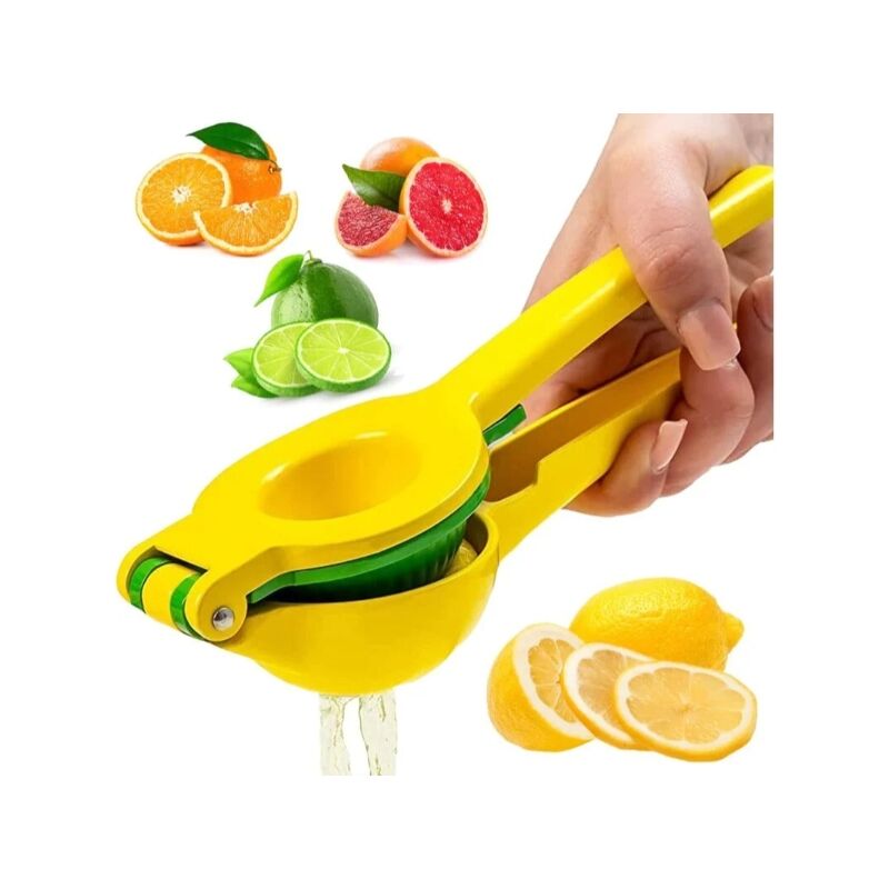 Alovez - Presse agrume métallique 2-en-1 citron et lime-Presse-agrumes manuel pour citron orange, citron vert, agrumes, extraction sûre, plus rapide