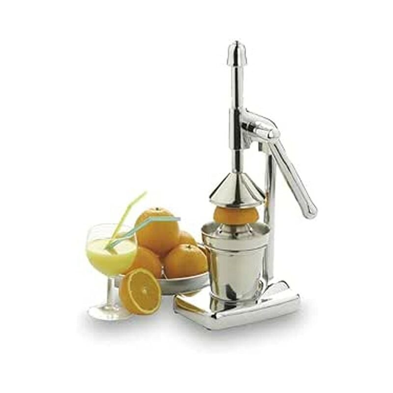 Lacor - Presse-agrumes avec séparateur de mousse intégré en acier inoxydable, 15x19x39 cm