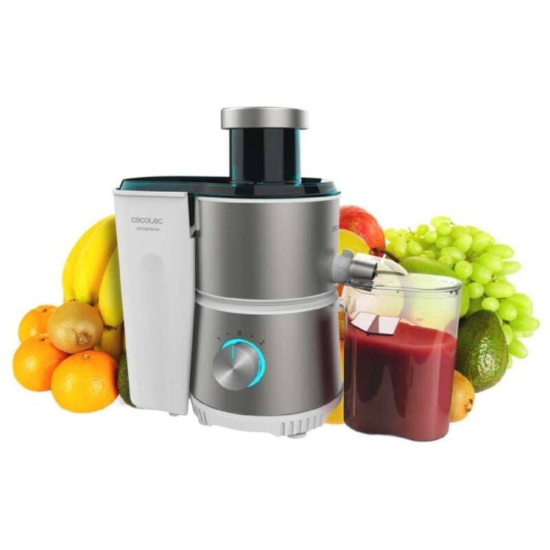 Cecotec - Centrifugeuse Extracteur de jus xs Juice&Fresh 400 Titan White