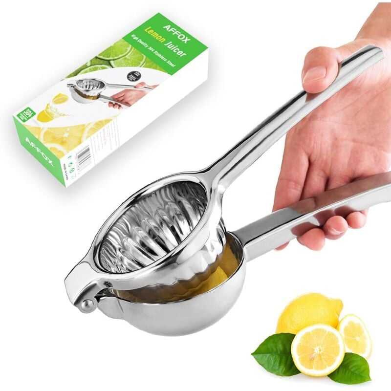 Tigrezy - Presse-agrumes manuel en acier inoxydable - Grand presse-agrumes et presse-citron vert manuel en acier inoxydable