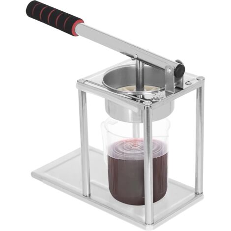 Presse-agrumes Manuel en Acier Inoxydable SUS304 avec Tasse à Mesurer de 500 ml, Passoire Plate, Extracteur de Jus de Presse à Main, Presse-agrumes Manuel Orange Citron Citron Vert pour la Maison, Bar