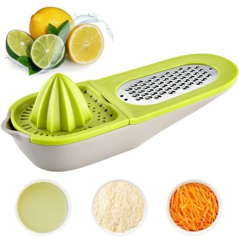 Presse Agrumes Manuel en Plastique, Presse Orange Manuel Plastique, Presse Citron Manuel Plastique pour Citrons, Oranges, Verts ou Citrons Verts, Râpe à Fromage Manuelle pour fromage, Légumes