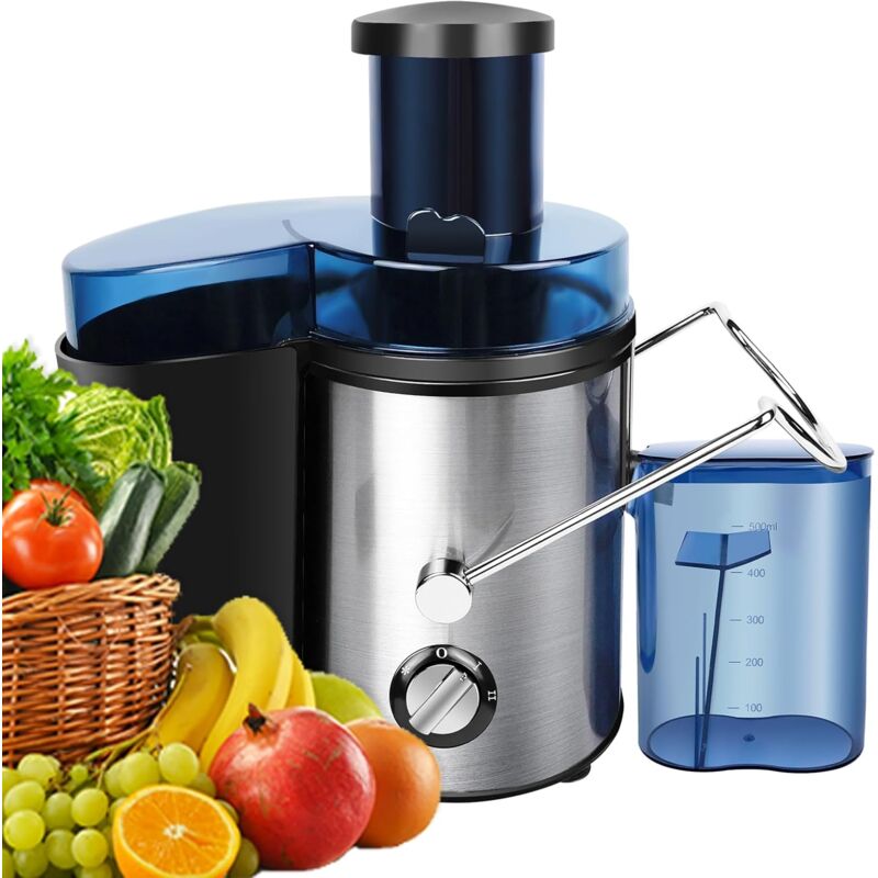 Hsha - Presse-agrumes, Presse-agrumes, Extracteur de Jus de Fruits et Légumes, Presse-agrumes Compact avec Contrôle à 3 Vitesses, Capacité de 500 ml,