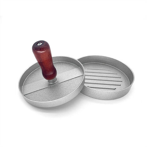 Presse Burger, Hamburger Patty Maker Moule Non bâton,Hamburger Grill BBQ Patty Maker Juicy - Idéal pour BBQ (Argent)