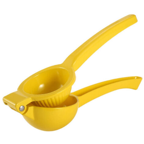 Presse-citron en alliage d'aluminium, presse-agrumes manuel, pour extraire le jus frais, jaune.