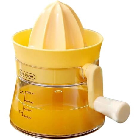 Presse-citron manuel, presse-agrumes amovible de 500 ml avec graduation, presse-oranges avec bec verseur pratique, appareil de cuisine pour la maison et la salle à manger.