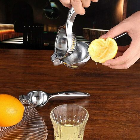 Presse Citron Manuel, Presse-Agrumes Manuel en Acier Inoxydable Pince à Citron pour Orange Agrume Lime Presse-Fruits pour Ménage Cuisine Bar Lave-Vaisselle