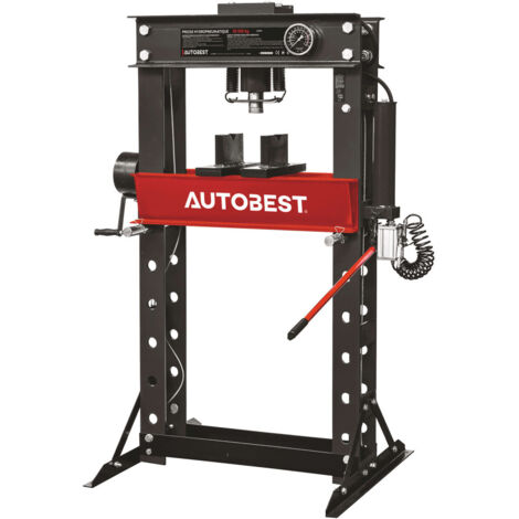 Autobest – Presse hydraulique 50 tonnes – Système hydropneumatique – Montage/démontage roulements – Table d'appui 7 positions