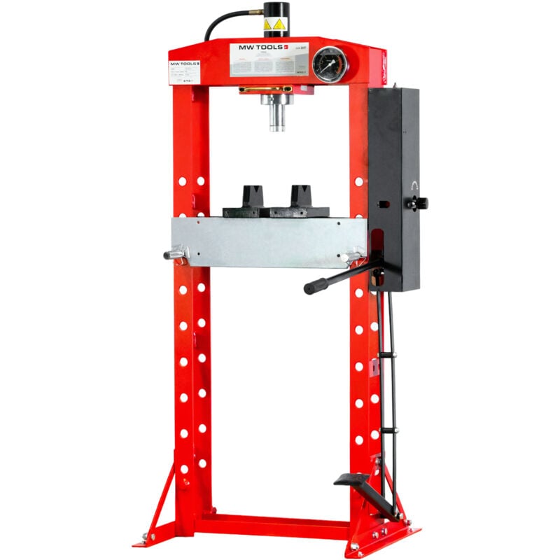 Mw Tools - Presse d'atelier hydraulique 20 t commande manuelle et au pied PH20