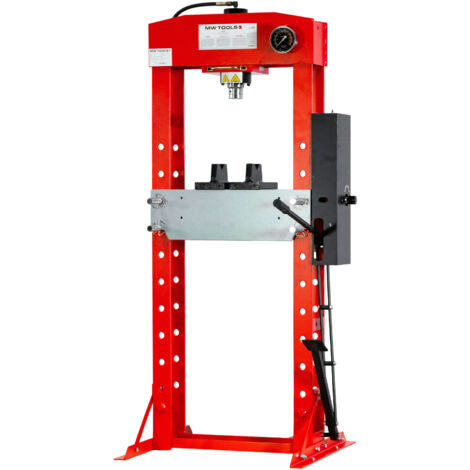 Presse d'atelier hydraulique 30 t commande manuelle et au pied MW Tools PH30