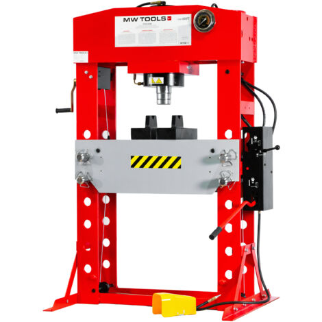 Presse d'atelier hydropneumatique 100T avec cylindre mobile MW Tools PPH100B