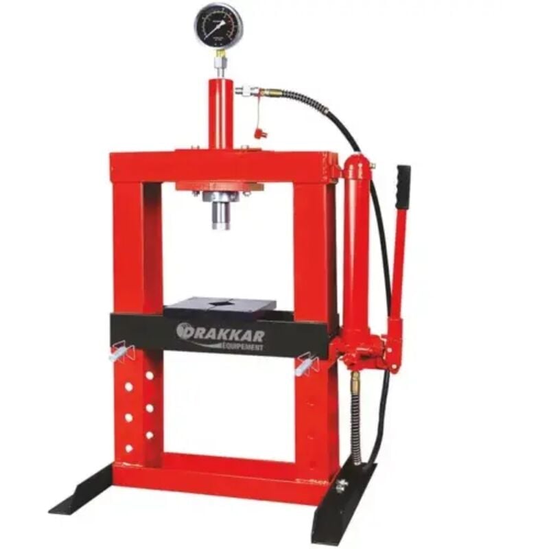 Drakkar Equipement - Presse d'atelier d'établi manuelle 10 tonnes sur bâti soudé