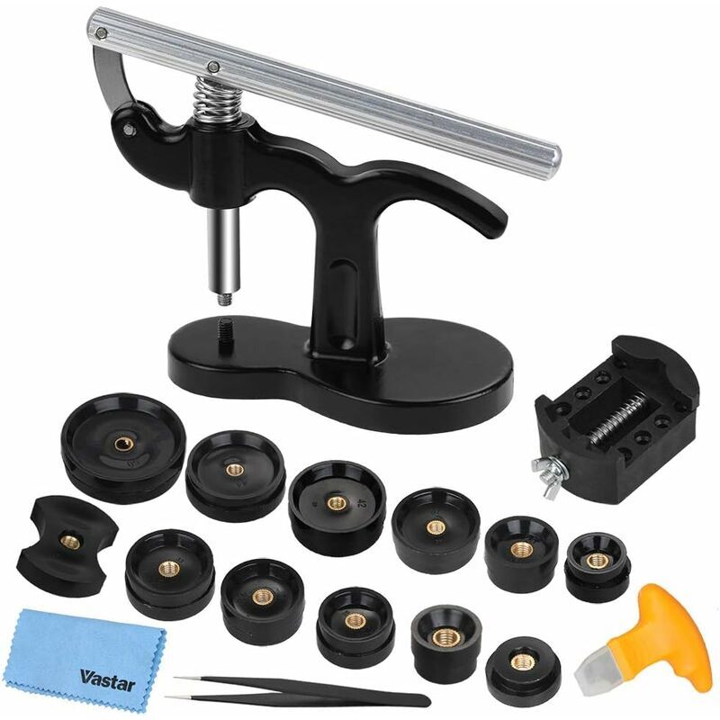 Fei Yu - Presse de Boîtier Montre, Outil Montre Pour Fermeture La Table Arrière De Montre 12 Tailles de Moules 18PCS